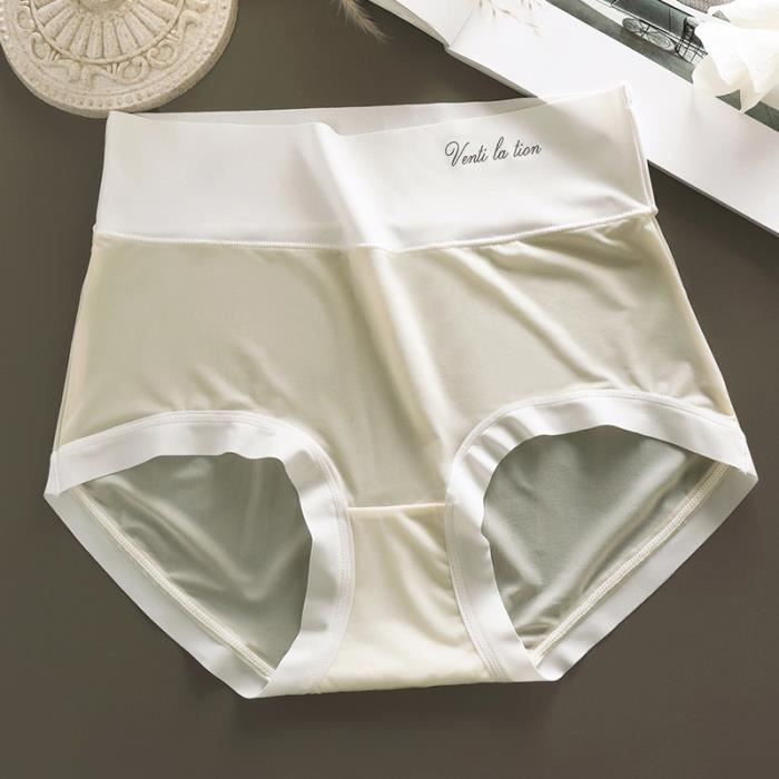 Culotte Galbante Taille Haute Sans Couture Pour Femme - Nylon, Confort Quotidien, Effet Lissant
