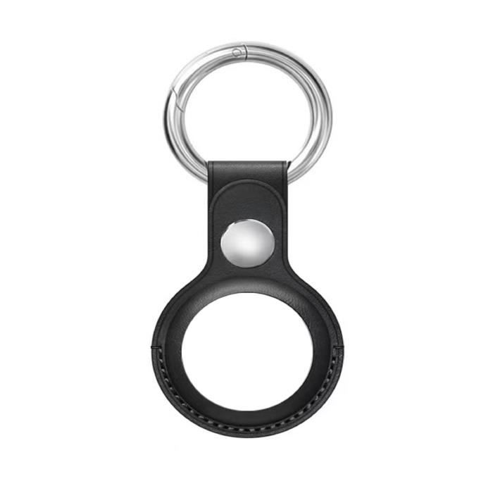 MUVIT FOR CHANGE AIRTAG BLACK PU LEATHER KEYCHAIN