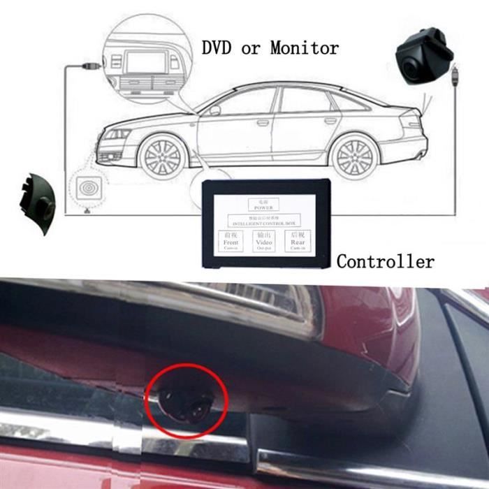 U Contrôleur de Caméra 2-Voies Convertisseur Vidéo Pour Voiture Avant