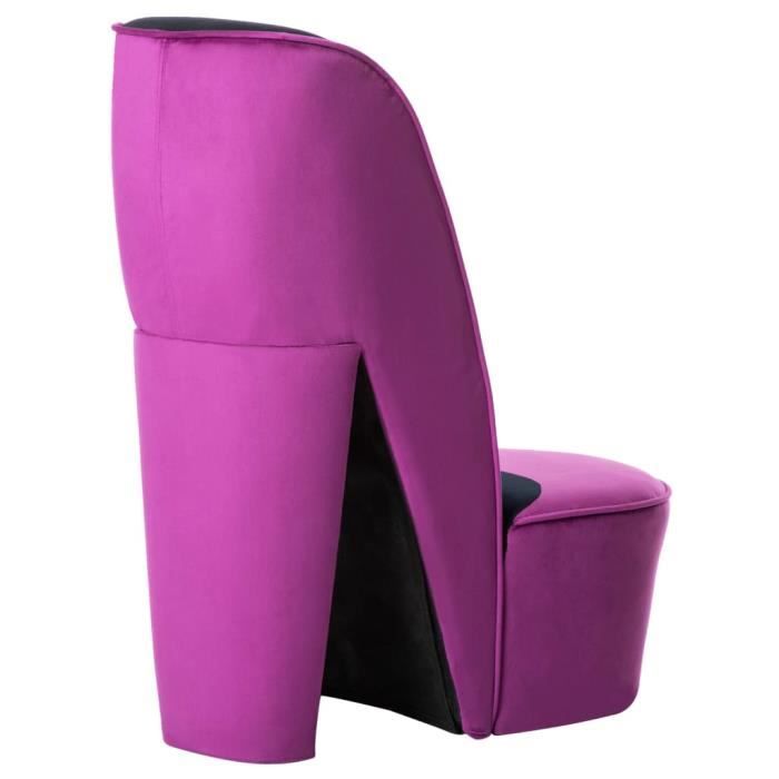 LVL - MEUBLE FAUTEUIL - Chaise en forme de chaussure à talon haut Violet Velours(3827)