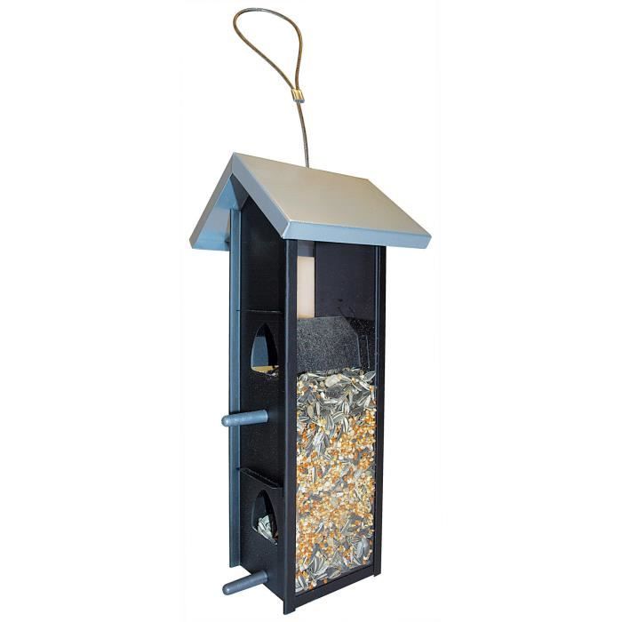 Mangeoire à Oiseaux 28 Cm En Plexiglas Avec 4 Trous Dalimentation Distributeur Idéal Pour Les Oiseaux Sauvages