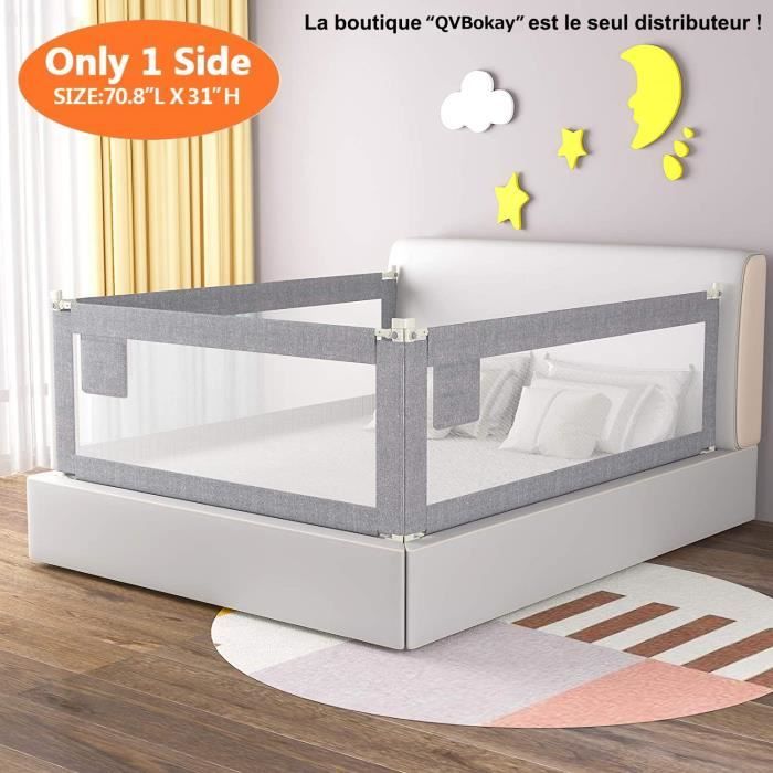 Barriere De Lit Enfants 180cm Bebes Protection Bord De Lit Pour Securite Des Enfants Bebes Portable Bedrail Safetyguard Cdiscount Puericulture Eveil Bebe