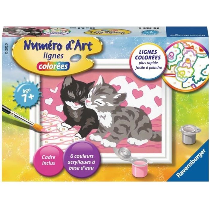 Numero D Art Ravensburger Adorables Chatons Mini Format Achat Vente Jeu De Peinture Cdiscount