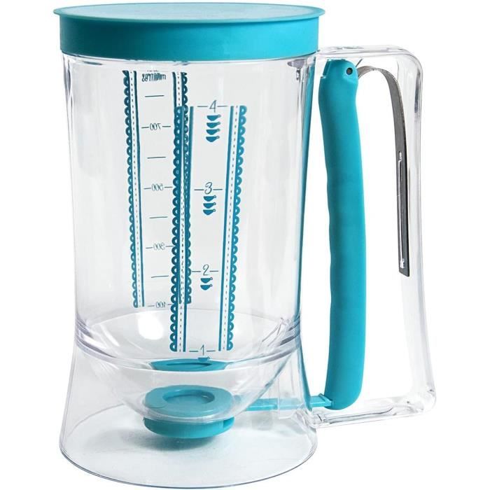 Verseur Pâte à Gâteau 900ml Avec Piston - Gradué En Verres Et Millimètres