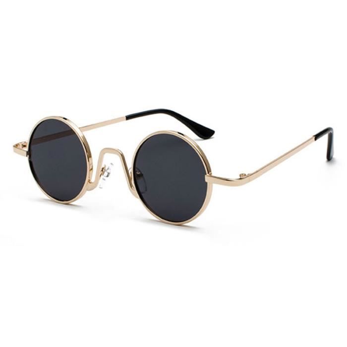 Lunette de Soleil Femme Luxe Marque Ronde Noir - Achat / Vente