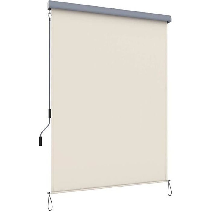 Store extérieur coffre vertical enrouleur - SONGMICS - GSA165BE - 160 x 250 cm - Toile imperméable en beige
