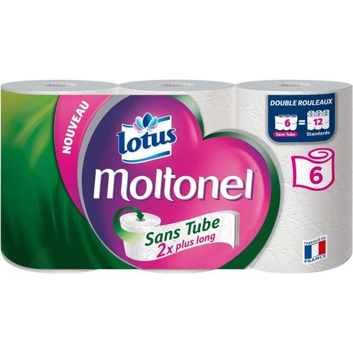 Lotus Moltonel Sans Tube - Papier toilette 3 épaisseurs - 612 rouleaux (blanc)83