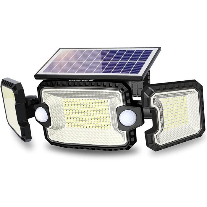 Lampe solaire exterieur detecteur de mouvement 106 LED ELCKNER - Panneau  solaire séparé - IP65 Étanche - Cdiscount Maison