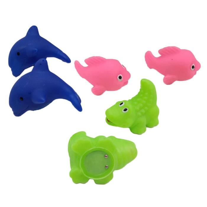 6 Pcs Bain De Bebe Dauphin Bleu Jouets Eclairage Flottant Baignoire Rose Baleine Vert Crocodile Jouet Sens L Eau Jouet De Bain Cdiscount Puericulture Eveil Bebe