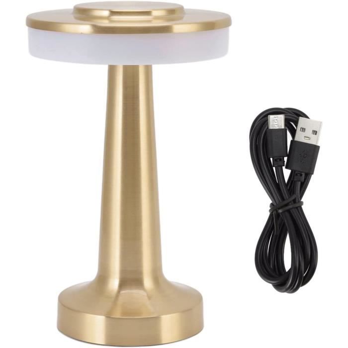 Rechargeable Portable Led Lampe De Table Rétro Tactile Contrôle Lampe De Chevet 3 Niveaux Température De Couleur Lampe De
