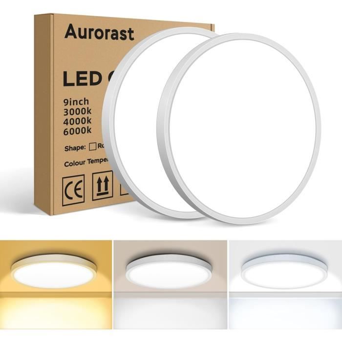 Plafonnier LED LQWELL Salle De Bain - IP44 - Ronde - 32W 4000K Blanc - Ø40 Cm - Neuf