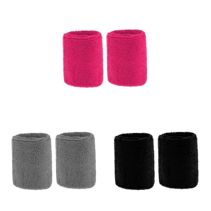 Lot De 6 Bracelets Anti-transpiration éponge Pour Tennis / Musculation - H&S Alliance - Neuf