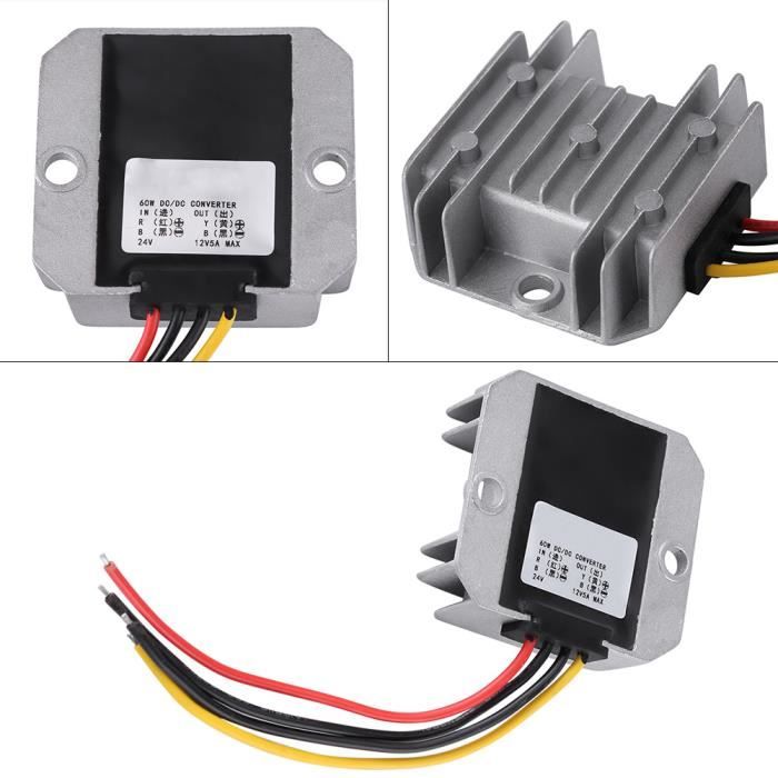 Convertisseur DC 48V Vers 24V 20A 480W - Abaisseur De Tension Étanche IP68 - Pour Véhicule, Médical, Sécurité