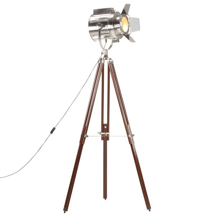 vidaXL Lampadaire à Trépied Lampe sur Pied Projecteur de Cinéma Hauteur Réglable Salon Maison Intérieur 180 cm Bois de 286106