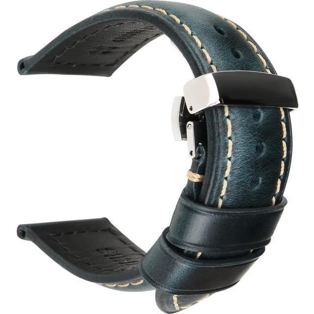 Bracelet De Montre En Acier Inoxydable 18 Mm – Osco – Argent, Maillons Ronds, Boucle Déployante