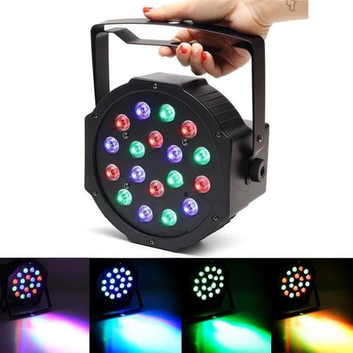 Projecteur LED Par 36 Lampes RGB DMX - Lumière Scène Disco Avec Télécommande, 1 Pièce