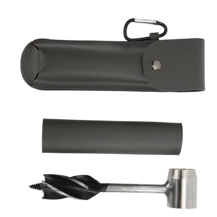 Clé à Tarière Manuelle Multifonction Acier Inox – Outil Survie Bricolage Camping Avec Sac De Rangement