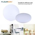 Floureon 24W Plafonnier LED Rond Lumière sur Plafond Lampe Designe Luminaire Intérieur pour Chambre Salon Cuisine Blanc Moderne-1