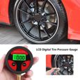 Jauge de pression des pneus Manomètre digital numérique testeur de pression d'air de pneu camion 0-200PSI LCD-1