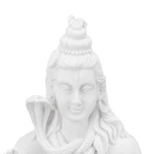 Statuette Shiva En Résine Blanc 28cm - Décoration Spirituelle Atmosphera