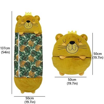 Sac de Couchage Enfant Tigre Mignon et Douillet Fourrure de Lapin et  Coton Rectangulaire