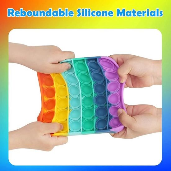Jeu de Pop-Up Rapide, Jouets Anti-Stress pour Enfants et Adultes, Jeu de Casse-Tête Portatif, Jouet Anti-Stress à Bulles (Rose