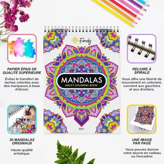 Kit de coloriage de voyage pour adulte – Comprend 12 crayons de couleur et  2 livres, motifs pour soulager le stress, la pleine A821 - Cdiscount Jeux -  Jouets