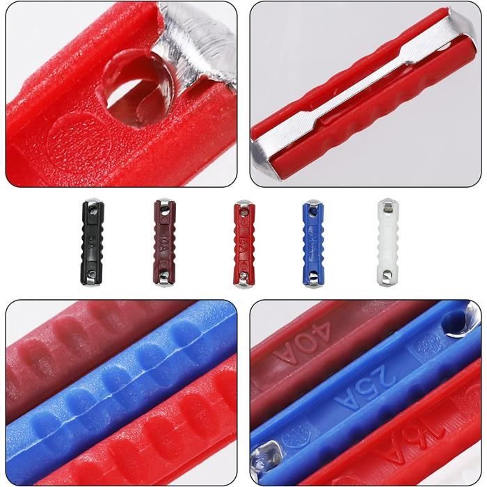 Lot De 5 Fusibles Navette 5A 8A 10A 16A 25A - Pour Voiture Auto Moto Camion - Neuf
