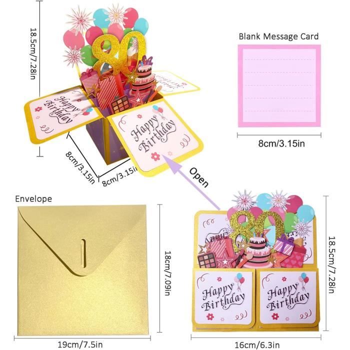 Carte D'Anniversaire 3D Pop-up Chien Drôle Avec Enveloppe - Carte Interactive Pour Amoureux Des Chiens