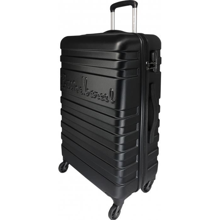 Valise grande taille cabine 78 cm,bagages à main format 4 roues  rigide-abs,noir - Conforama