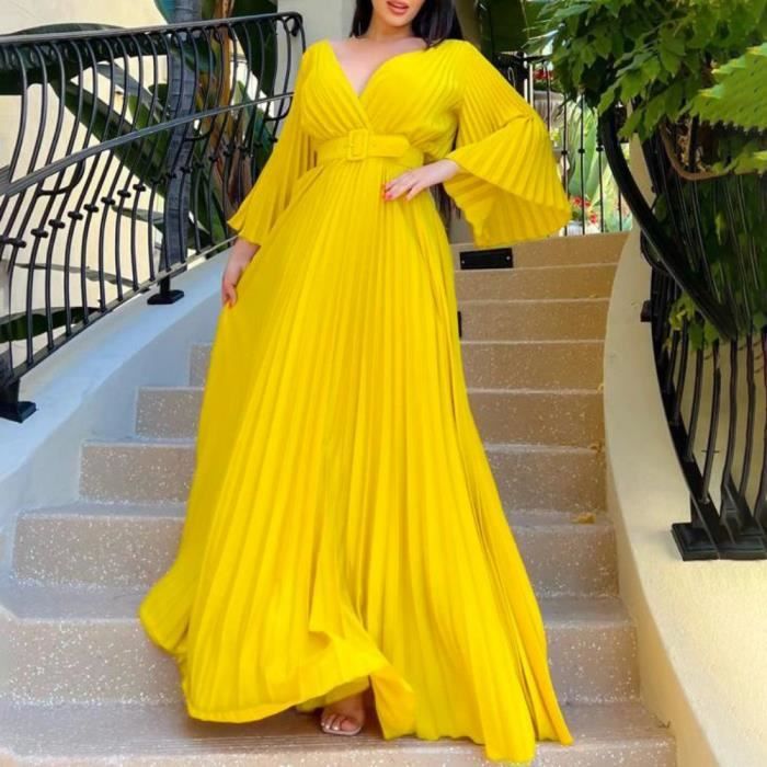 Ceinture jaune sale pour robe