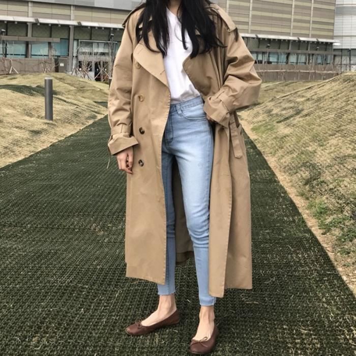 Manteau Type Navy Automne 2020 Kaki Coupe vent Mode Vetements Femme Blanc Cdiscount Pret a Porter
