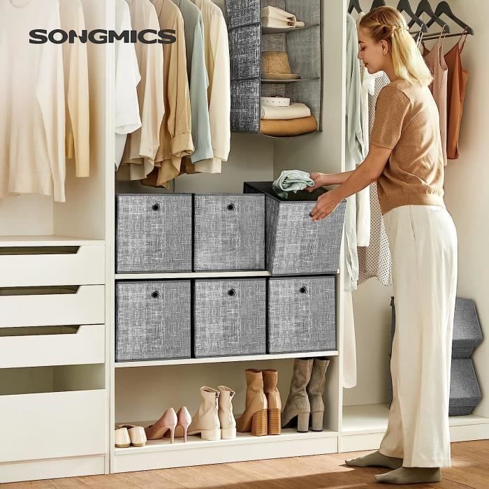 Penderie portable, placard pliable, organisateur de rangement de vêtements  de grande capacité, gris Moderne - Songmics