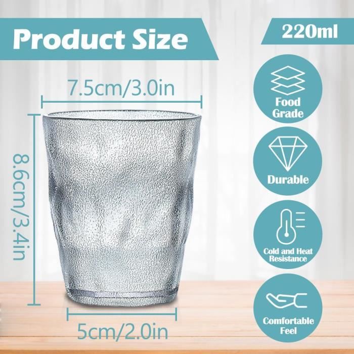 24x Verres à Boire / Verres à Eau En Plastique Picardie Transparent 250 Ml Verres A Jus Verres A Limonade Plastique Incassable Pour Enfant 24x Verres à Boire / Verres à Eau En Plastique Picardie Transparent 250 Ml Verres A Jus Verres A Limonade Plastique Incassable Pour Enfant