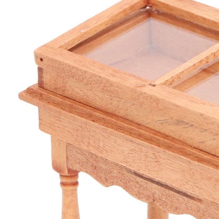 Zerodis Meuble Miniature 1/12 – Lavabo En Bois Blanc – Accessoire Cuisine Ou Salle De Bain Pour Maison De Poupée