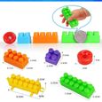 Jouets éducatifs de boîte de rangement de blocs de construction en plastique granulaires d'enfants, 72 pièces-2