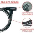 Câble antivol à clé en acier Master Lock 8115EURDPS - Noir-2