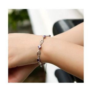 Bracelet Shamballa Perles Oxyde De Zirconium Mauve - Style Boules, Neuf Sans Emballage