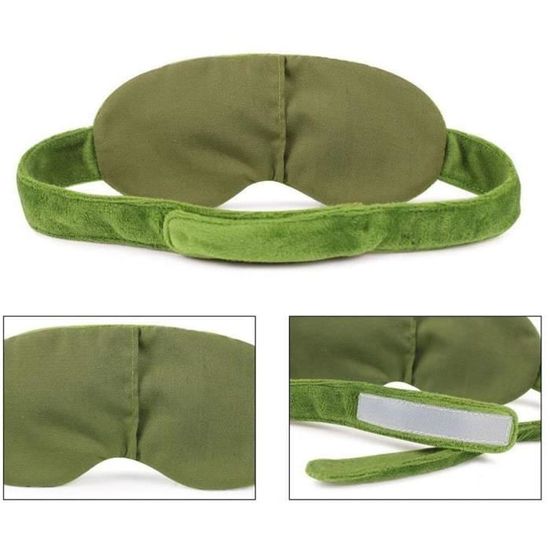 Masque Pour Les Yeux De Sommeil En Peluche Douce, Masque Pour Les Yeux De Grenouille Triste De Voyage, Aide Au Repos Rembourré, Bandeau 3D, Patch Pour Les Yeux Pour Enfants Et Adultes, Masseur
