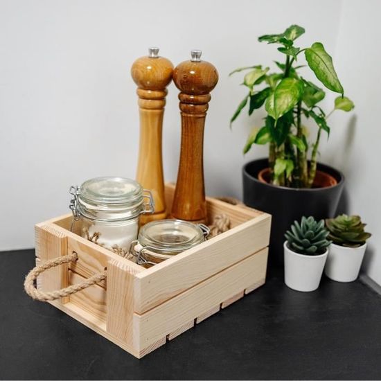 Coffre En Bois à Décorer Creative Deco - 34.5x25x19.2cm Pour Rangement Jouets Ou Décoration