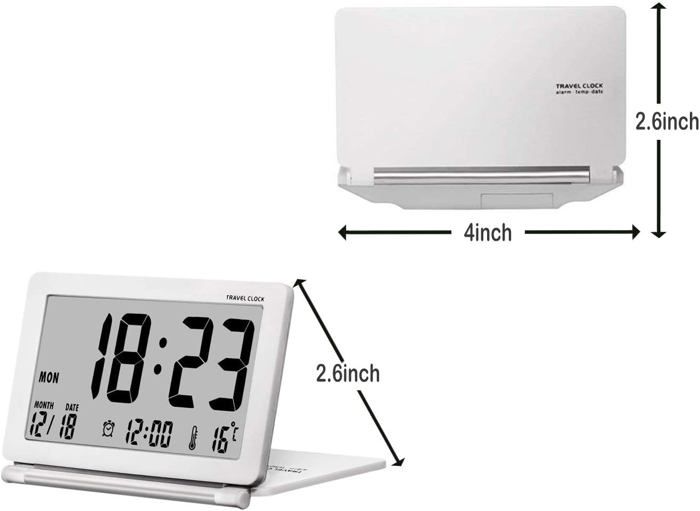 Réveil De Voyage Royal Traveller Samsonite RT-03 - Écran LCD Quartz - Neuf