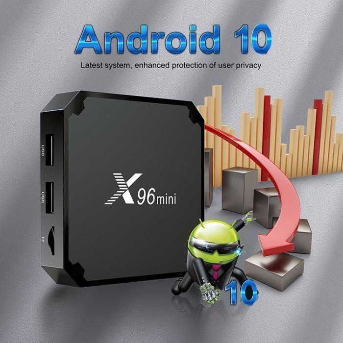 Boitier MINI Smart tv box Android 10.0 Boîte TV 4K HD Quad-Core chipset ...