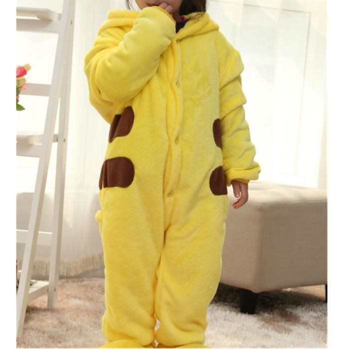 Pyjama Combinaison de Nuit Onesie Pikachu pour Enfants - Jaune - Flanelle -  Cdiscount Jeux - Jouets