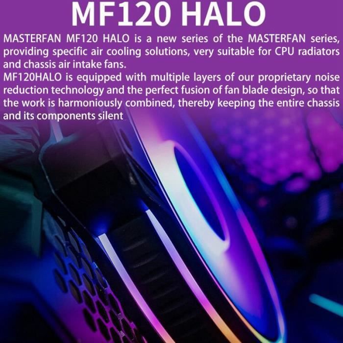 Ventilateur Cooler Master MasterFan MF120 HALO 3en1