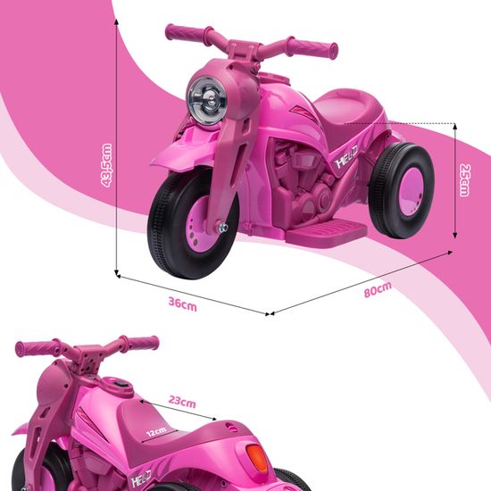Gifi Moto Électrique Pour Enfants 3 Roues 6 V 3 Km/H Effets Lumineux Et Sonores Rouge Trottinette Et Vc3a9hicule Dextc3a9rieur 3