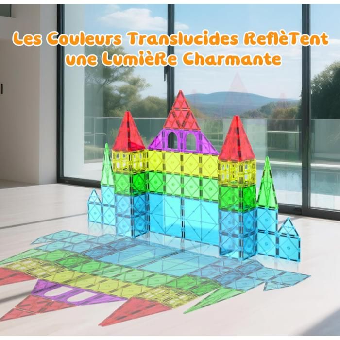 Bloc de Construction Magnétique Jouets: 52 Pièces Construction ...