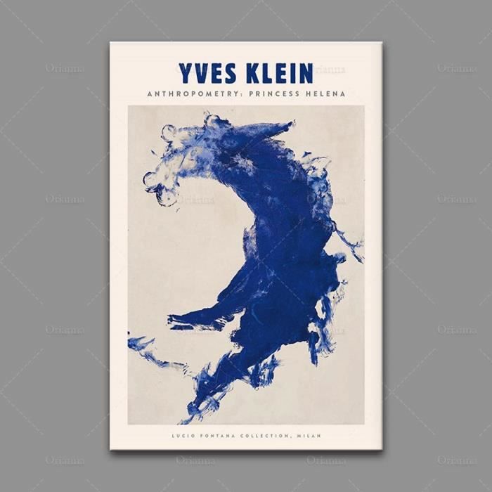 ZHJJD Yves Klein Femme d'art Bleu Monochrome Murale Art Exposition