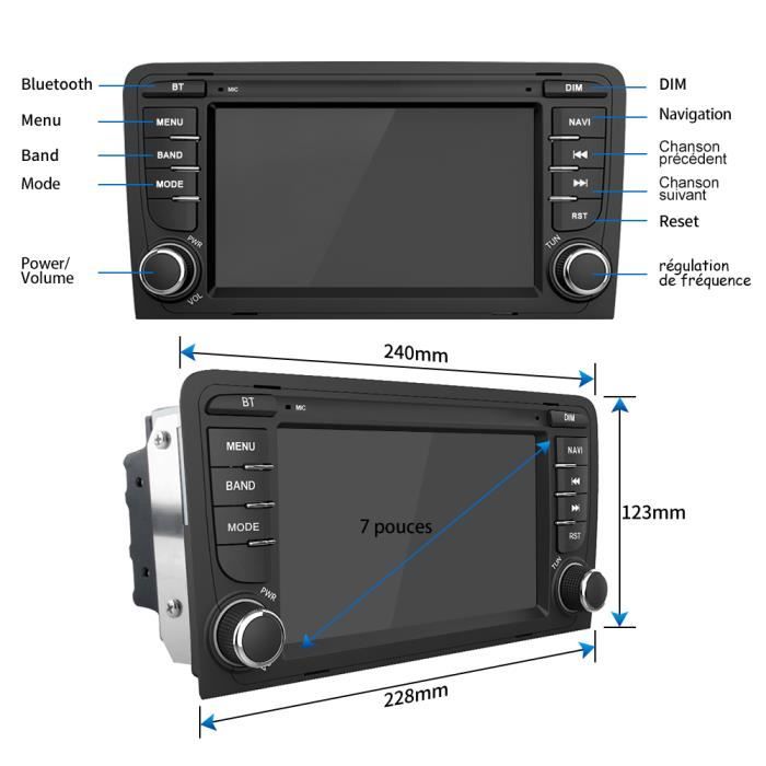 AWESAFE Autoradio Android 13 Compatible Avec Audi A3/S3/RS3