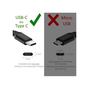 Chargeur Rapide 2 En 1 Type C 2A - Adaptateur Secteur + Câble USB - Compatible Universel - Neuf