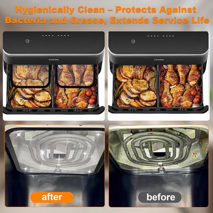 Protecteur Anti-Éclaboussures En Acier Inoxydable Pour Cosori Airfryer 8 5l Et Dual Blaze 10l Grille Fine De Securite Pour Friteuse Sans Huile 97403324